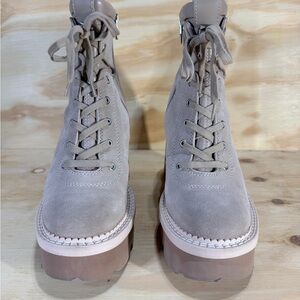 Dolce Vita Gray Lace-Up Boots
